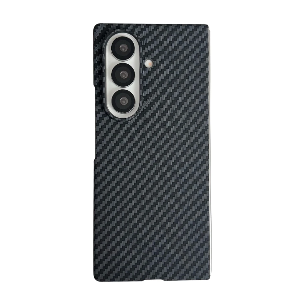 (preto, Galaxy Z Fold4) Capa Premium Texturizada Em Fibra De Carbono Kevlar, Resistente A Quedas E Com Carregamento Magnético Invisível