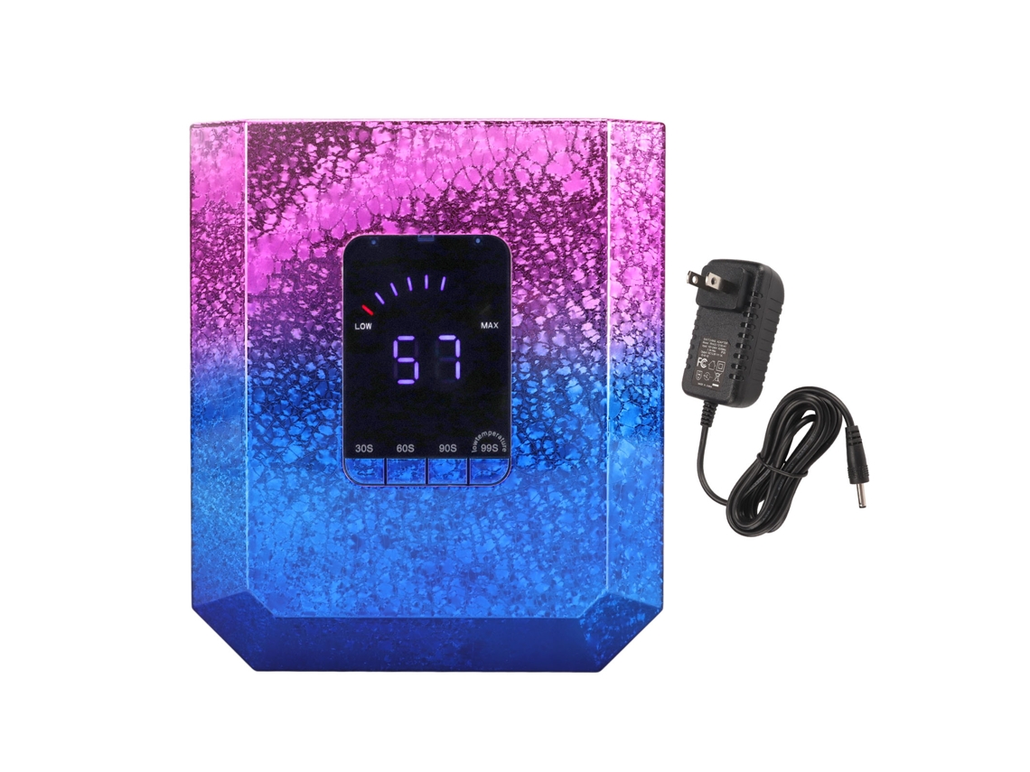 Lâmpada de unha inteligente de 60 W com 4 temporizadores, 33 chips de luz dupla, sensor inteligente de 100/240 V para gel de unha