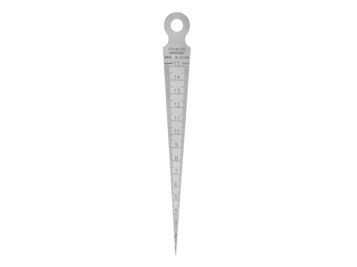 15mm Calibre De Cono De Precisión Alto Acero Inoxidable Herramienta De Medida Wedge Feeler Para Huecos