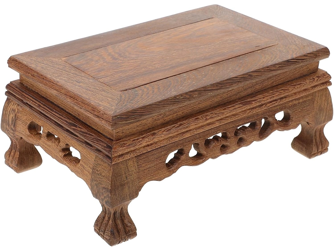 Suporte Madeira Formato Galinha Alada Vasos Flores Outros Resistente Durável Exibir Pequenas Plantas Interior GOKOCO