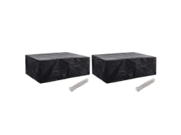 Vidaxl Capas Para Mobiliário De Jardim 2 Pcs 8 Ilhós 242x162x100 Cm