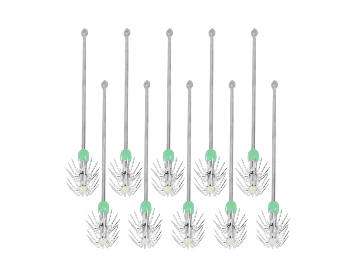 Anzóis de Lula Duplo Camada Luminescente 15cm