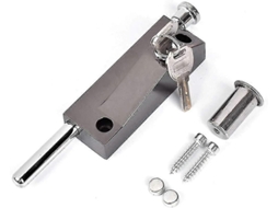 Fechadura Universal Reforçada para Portas de Garagem e Portões, para Uso Interno e Externo, na Cor Preta. TAISHENGDA