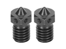 Dois bicos de extrusor para impressora 3D aço endurecido 0.4mm resistente a altas temperaturas para V6