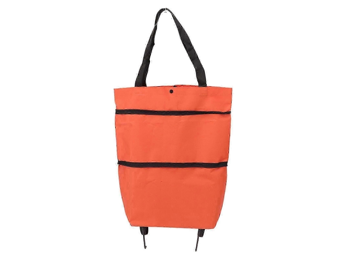 Carrinho de Compras Dobrável, Grande Capacidade, com Zíper, em Tecido Oxford com Rodas, Ideal para Camping. GOKOCO