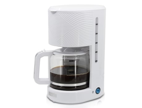 Cafeteira de filtro Briebe CM1171WHT Elegance com 10 cápsulas, filtro reutilizável, resistente ao calor, anti-gotejamento, 1,25 L, branca
