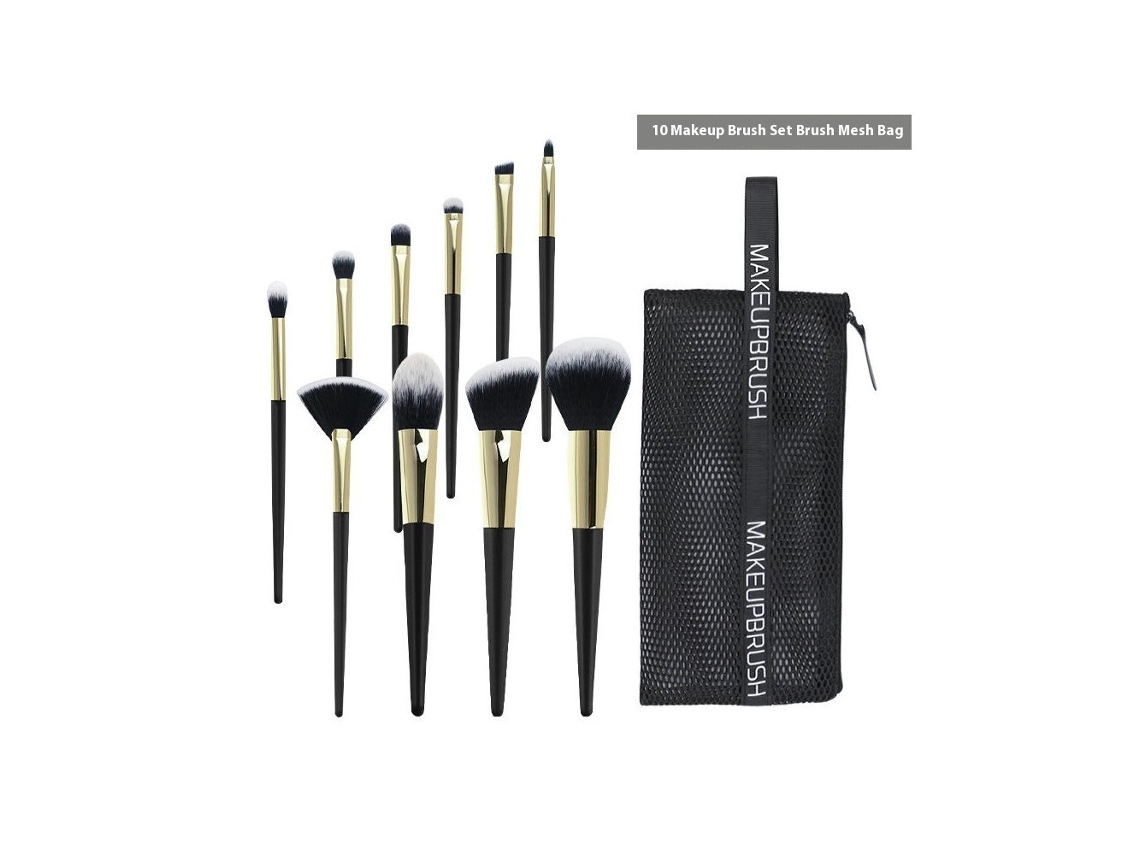Conjunto de Pincéis de Mistura de Creme Líquido Sombra Corretivo Sobrancelha Base Pó Profissional com Bolsa de Transportec LUUCOZK