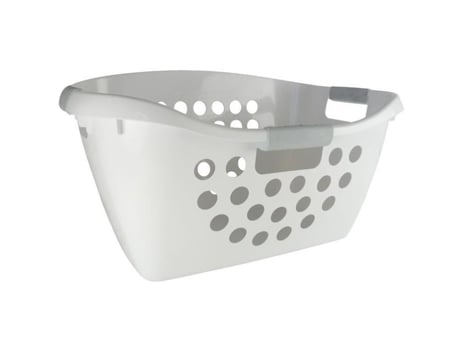 Cesto De Roupa Suja Bimatéria 50l Branco On Range Tout !