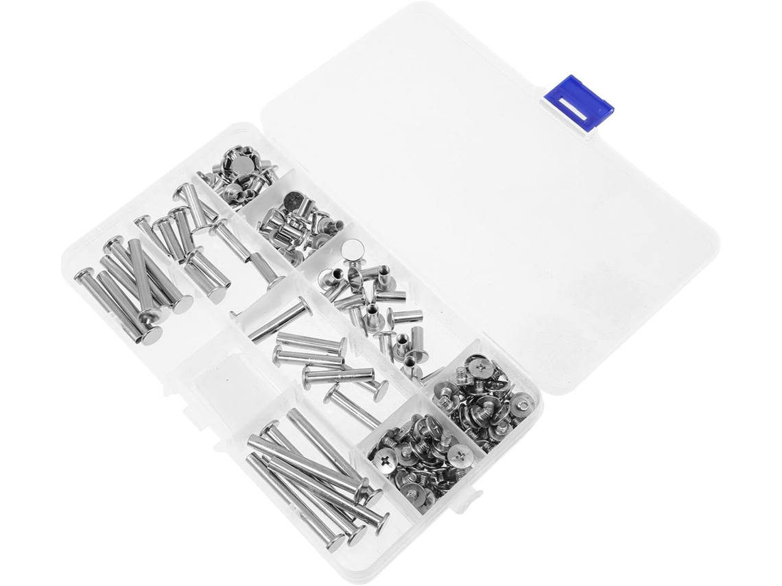 Kit De Rebites M5 Em Aço Inoxidável, 80 Peças Sortidas 5 8 12 18 25 35 45mm, Fusos Álbuns De Fotos E