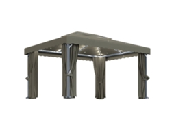 Gazebo VIDAXL Taupe Tecido (4x3 m)