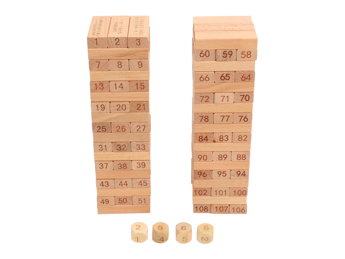 Jogo De Blocos De Madeira Para Empilhar Tumbling Stack Para Crianças Com Mais De 3 Anos Família Adultos