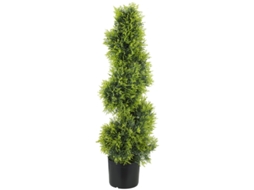 Cipreste Artificial 90cm Em Espiral, Planta Falsa Em Vaso, Decoração Moderna.