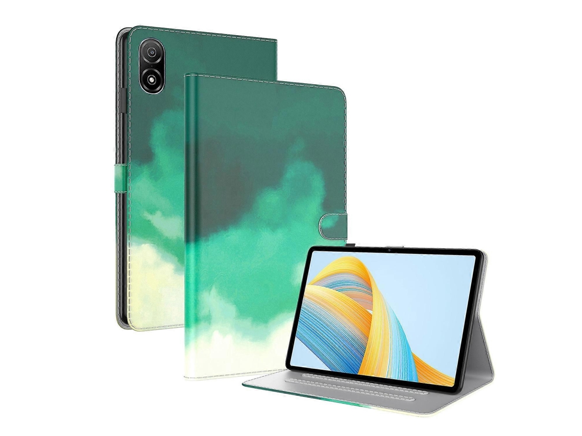 Capa De Couro Dobrável Para Tablet Honor Pad V8 Pro Com Estampa Aquarela