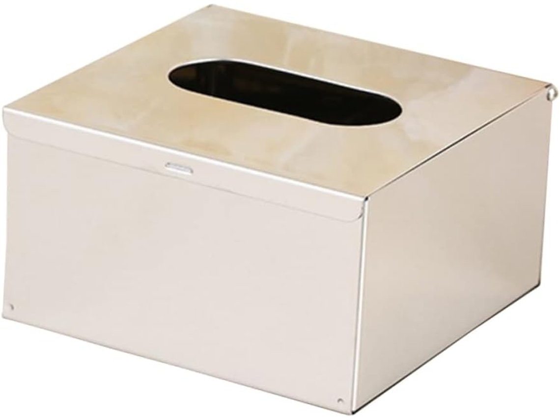 Caixa De Lenços Quadrada Em Aço Inoxidável Para Banheiro, Elegante E Prática.