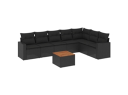 Garden Sofa Set, Garden Sofa Sets Vidaxl Preto Rattan / Vime (n/a)