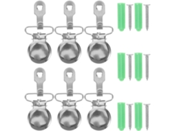 Besportble Conjunto De 6-presilhas Parede Em Ferro Com Dentes Antiderrapantes Para Exibir Tapeçarias, Lenços E Tapetes