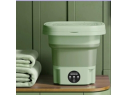 Máquina De Lavar Portátil Dobrável, Com 3 Modos De Limpeza Profunda Meia Lavagem Automática, Verde Eafc