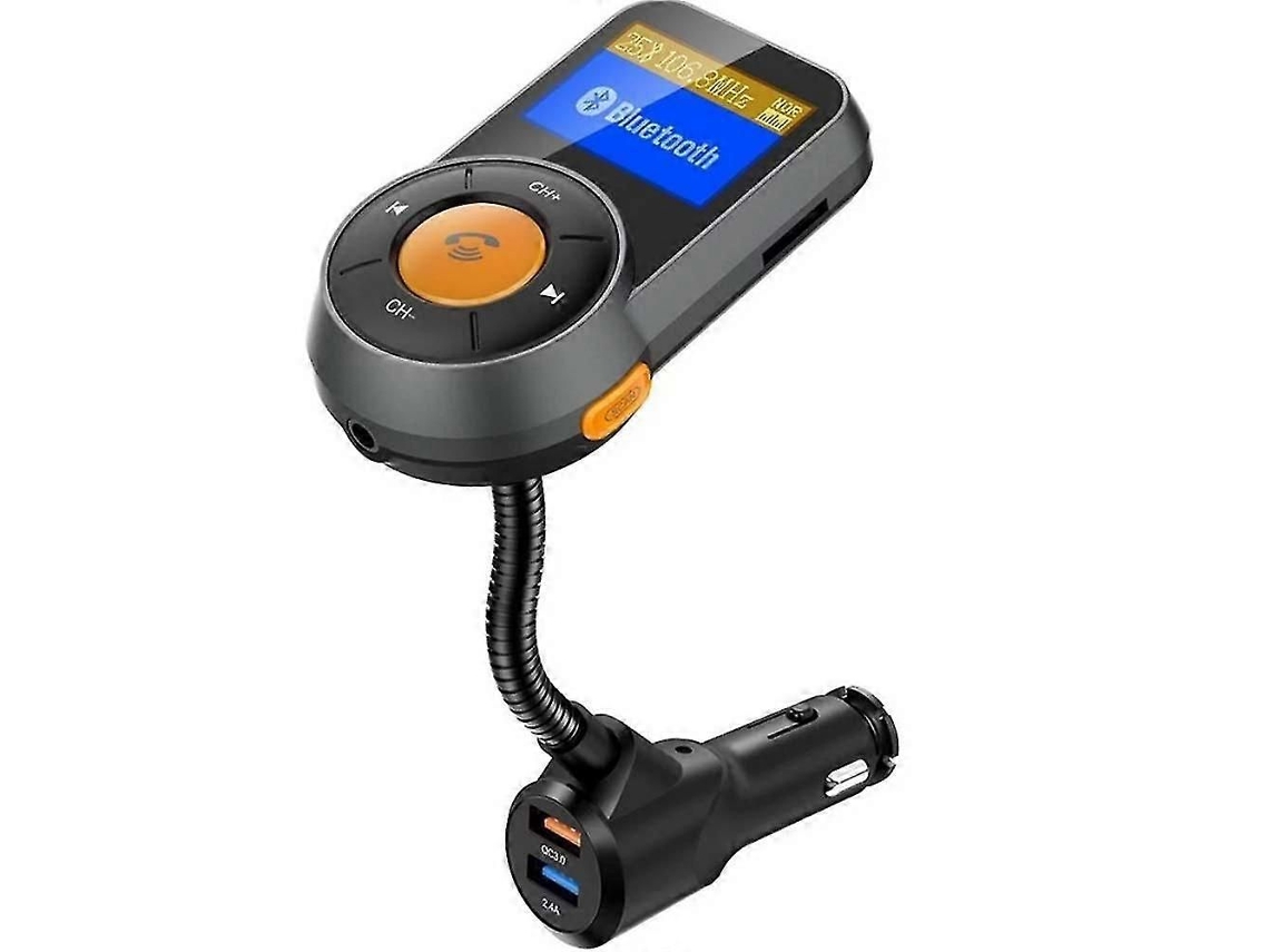 Transmissor Fm Bluetooth Para Carro, Adaptador De Áudio E Receptor De 1,44 Polegadas.