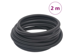 Vidaxl Mangueira De Ar Híbrida 0,6" 2 M Borracha E Pvc Preto