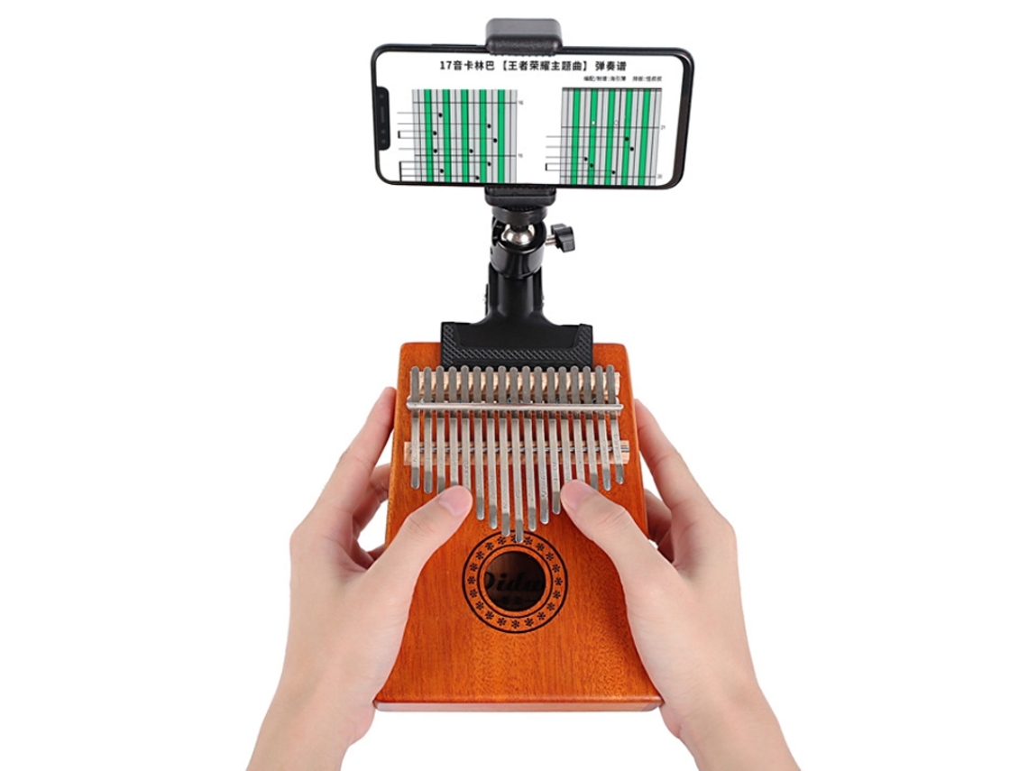 Suporte de Celular para Guitarra e Kalimba Vídeo Ao Vivo HALINUIA