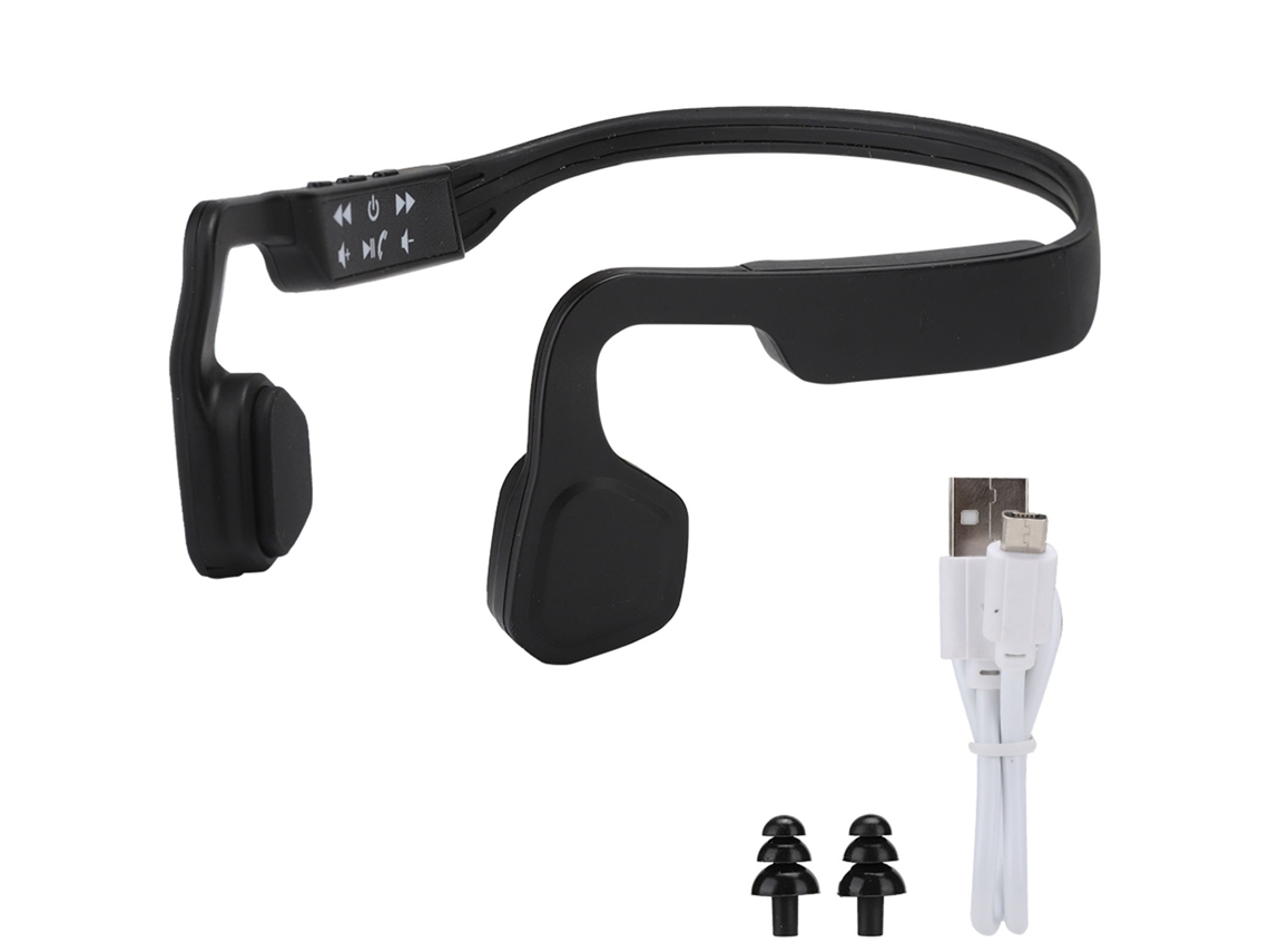 Fone De Ouvido Bone Conduction Bluetooth 4.1 Com Cancelamento De Ruído Para Esportes Ao Ar Livre (preto)