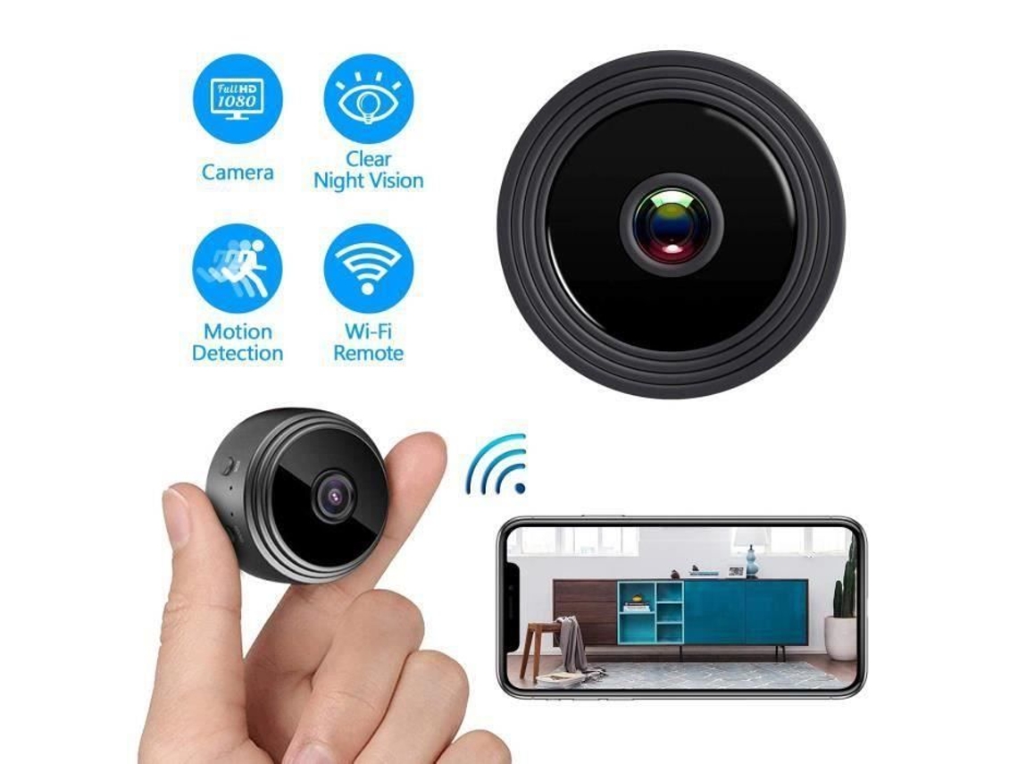 Fanguo-Mini Câmera Espiã Oculta Sem Fio WiFi 1080P Visão Noturna Filmadora Secreta Micro Filmadora Vigilância Remota com 32G GOTOTOP