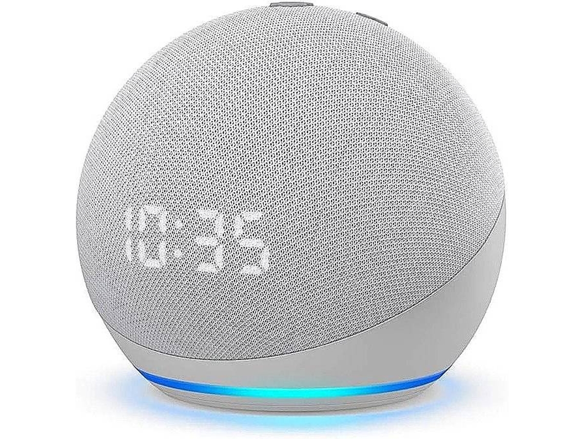 Assistente Virtual ECHO Echo Dot 4G Relógio (Alexa - Branco)