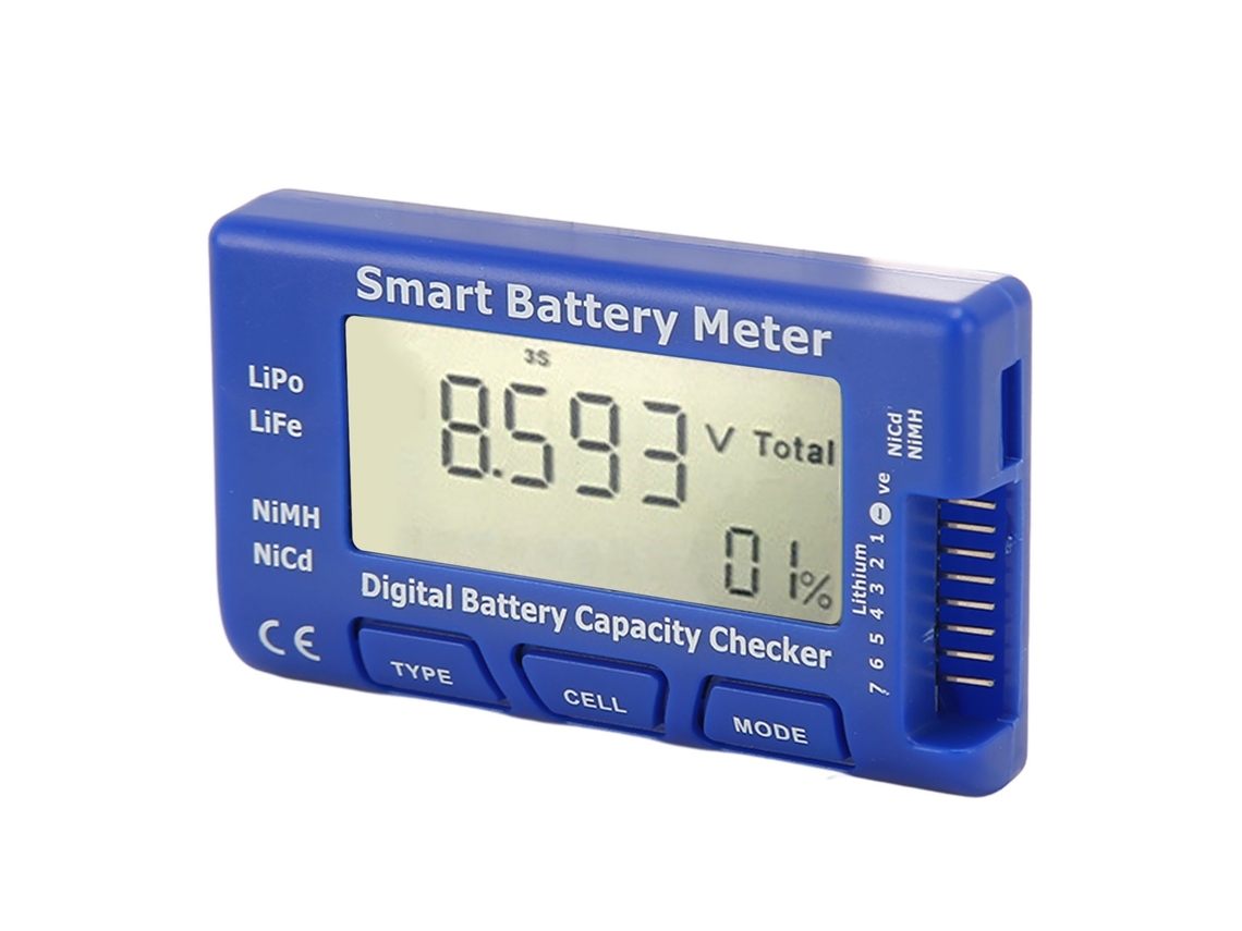 Medidor de bateria 5 em 1, testador de bateria digital multifuncional com visor LCD para medição da capacidade da bateria*