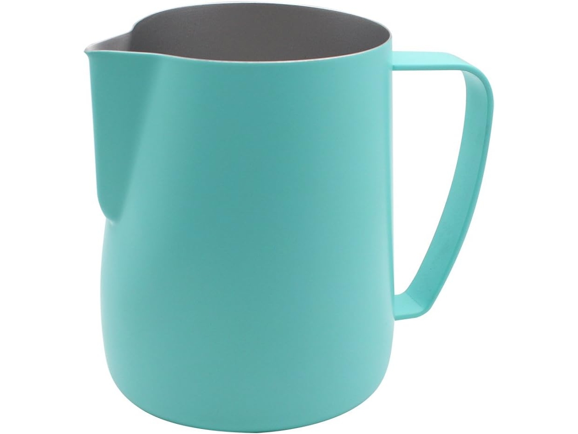 Espumador De Leite Em Aço Inoxidável Para Café, Latte E Espuma De Leite, 600 Ml, Verde