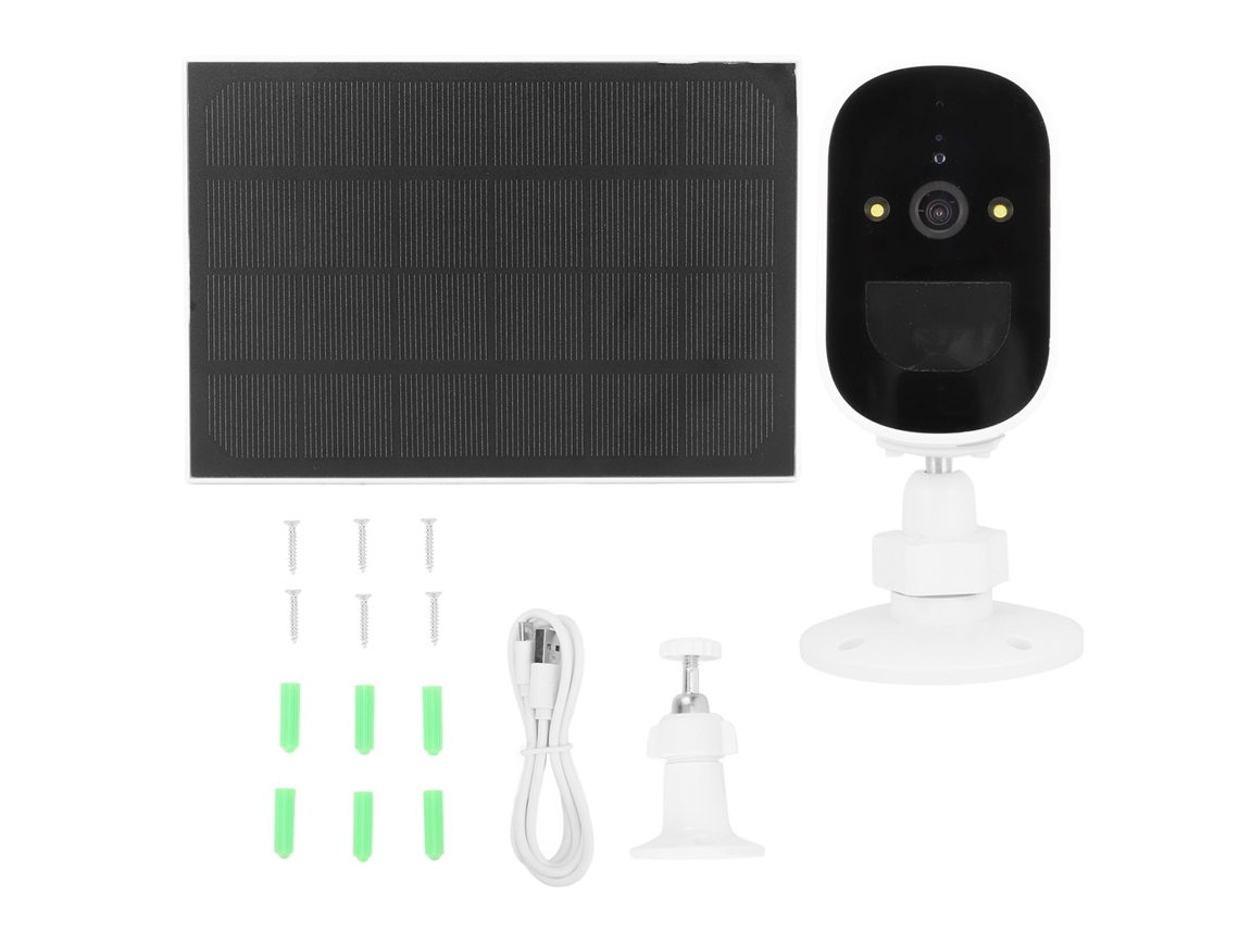Câmera de segurança solar sem fio wifi visão noturna hd 1080p para exterior com detecção inteligente ip66 S/MARCA