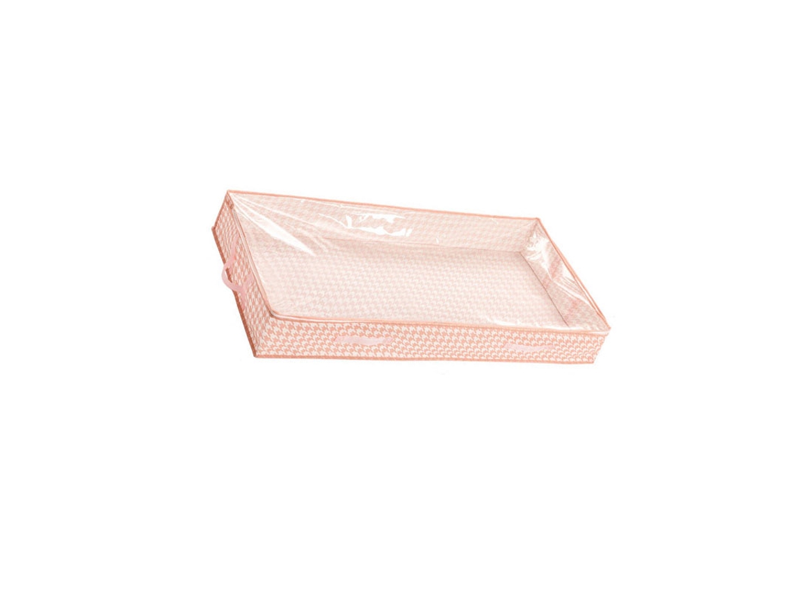 Saco Para Guardar Roupas Debaixo Da Cama Com Tampa, Rosa