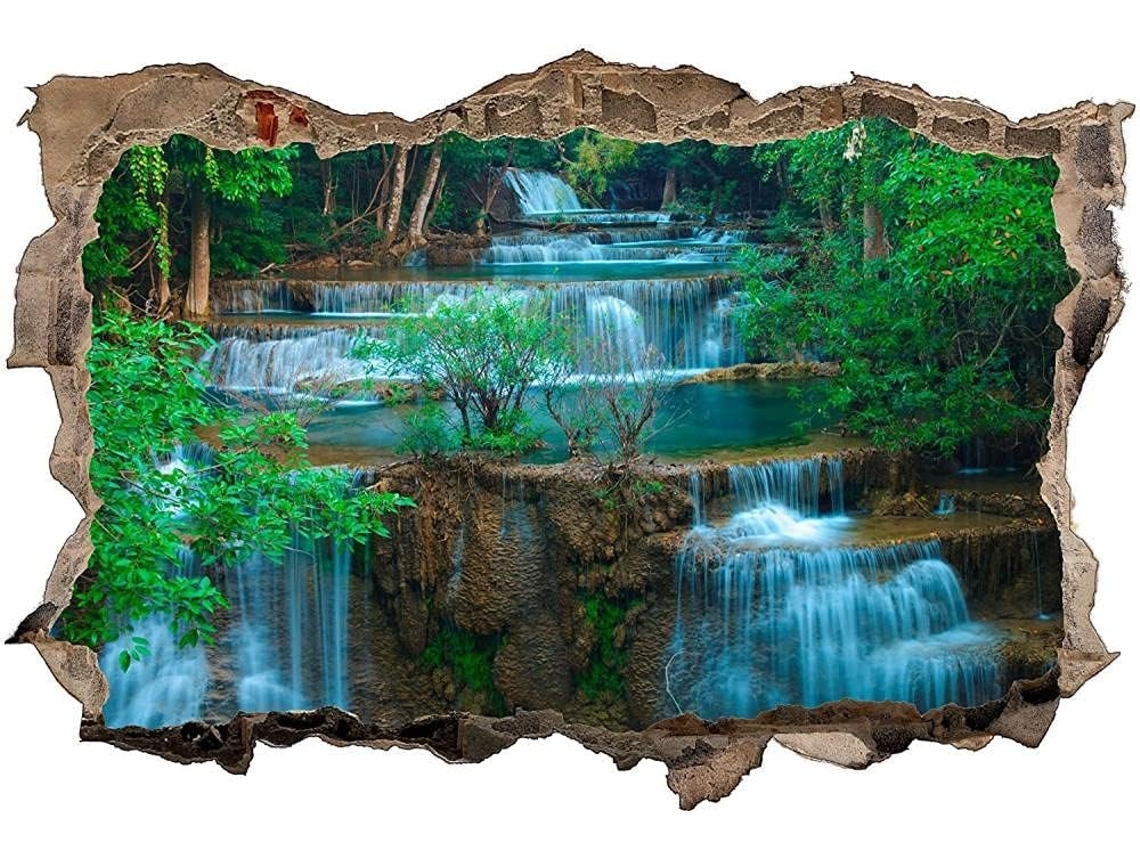 Adesivos Muraux Cascata Adesivo Mural Para Salão De Beleza Quarto Cozinha Escritório Adulto Criança 56x81cm