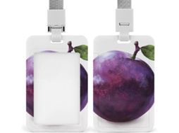 Porta Crachá Com Estampa De Frutas Roxas, Personalizável, À Prova D Água, Ideal Funcionários De Escritório E