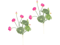 Decoração De Lótus Artificial, 2 Peças, Plástico, Flor Artificial Elegante