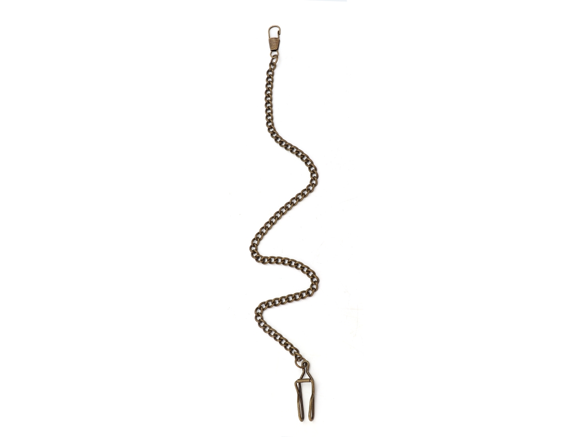 Cadena De Reloj De Bolsillo Vintage Retro Oro Plata Bronce Colgante Metal (bronce Verde)