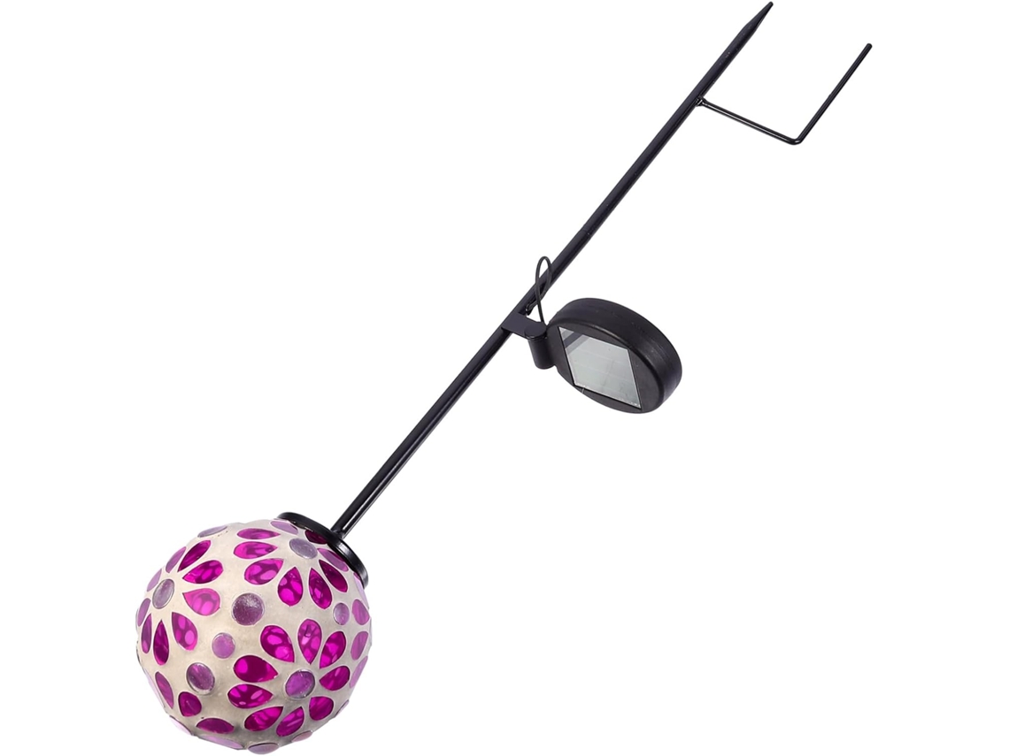 Luminária Solar Decorativa Para Jardim, Em Aço Inoxidável E Vidro, À Prova D'água Ip44, Efeito