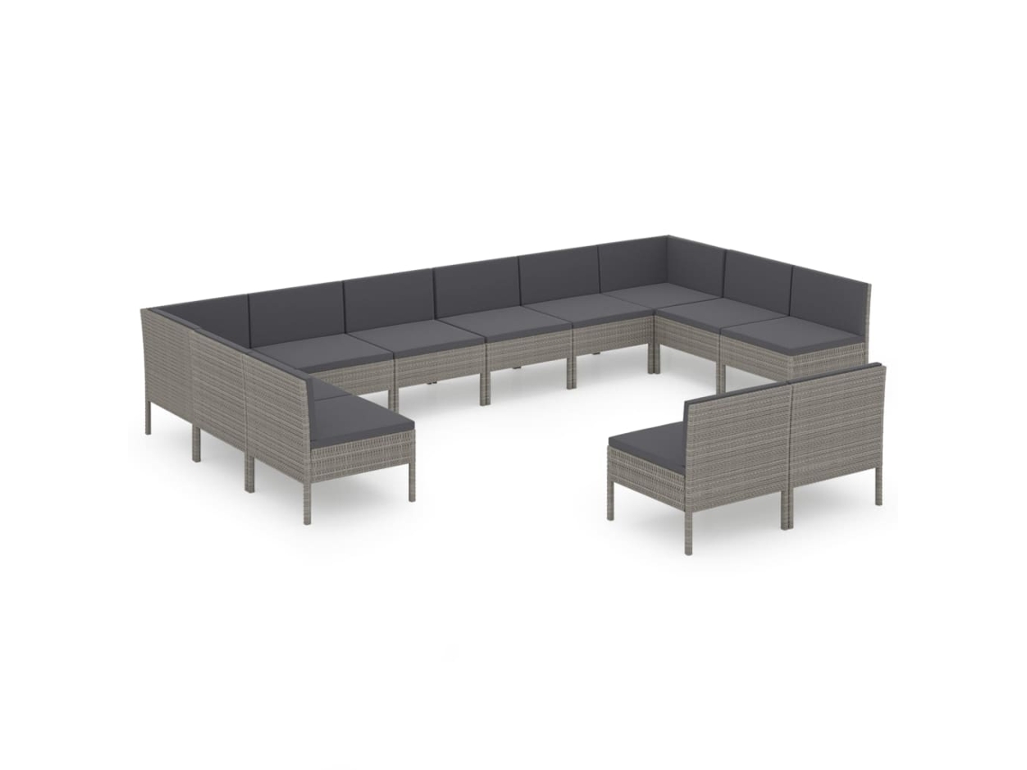 Garden Lounge Set, Garden Lounge Sets Vidaxl Cinzeto Rattan / Vime (n/a)