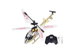 Primerox helicóptero de Controle Remoto 3.5 Canais com Luz Led Resistente a Quedas Prata