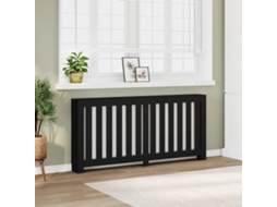 Vidaxl Cobertura De Radiador 175x20x82 Cm Derivados De Madeira Preto