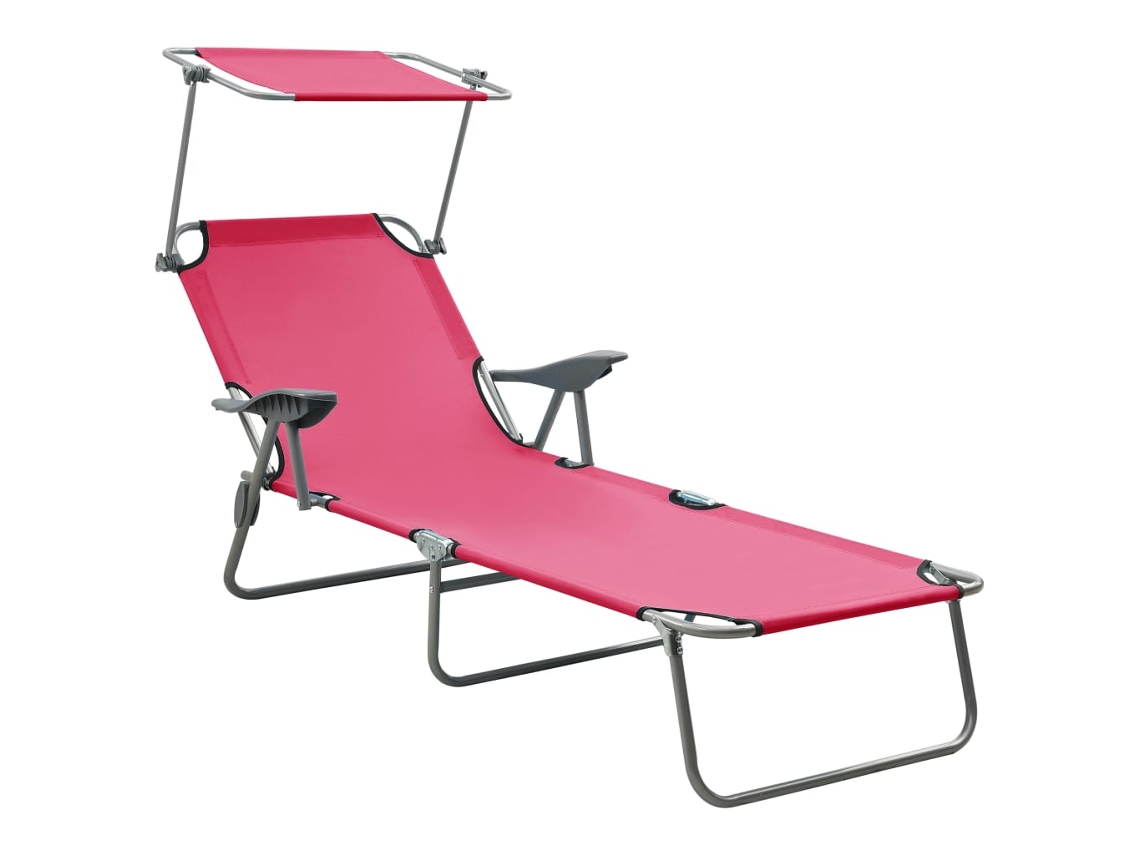 Outdoor Sunbed, Outdoor Sunbeds Vidaxl Cor-de-rosa Tecido (n/a)