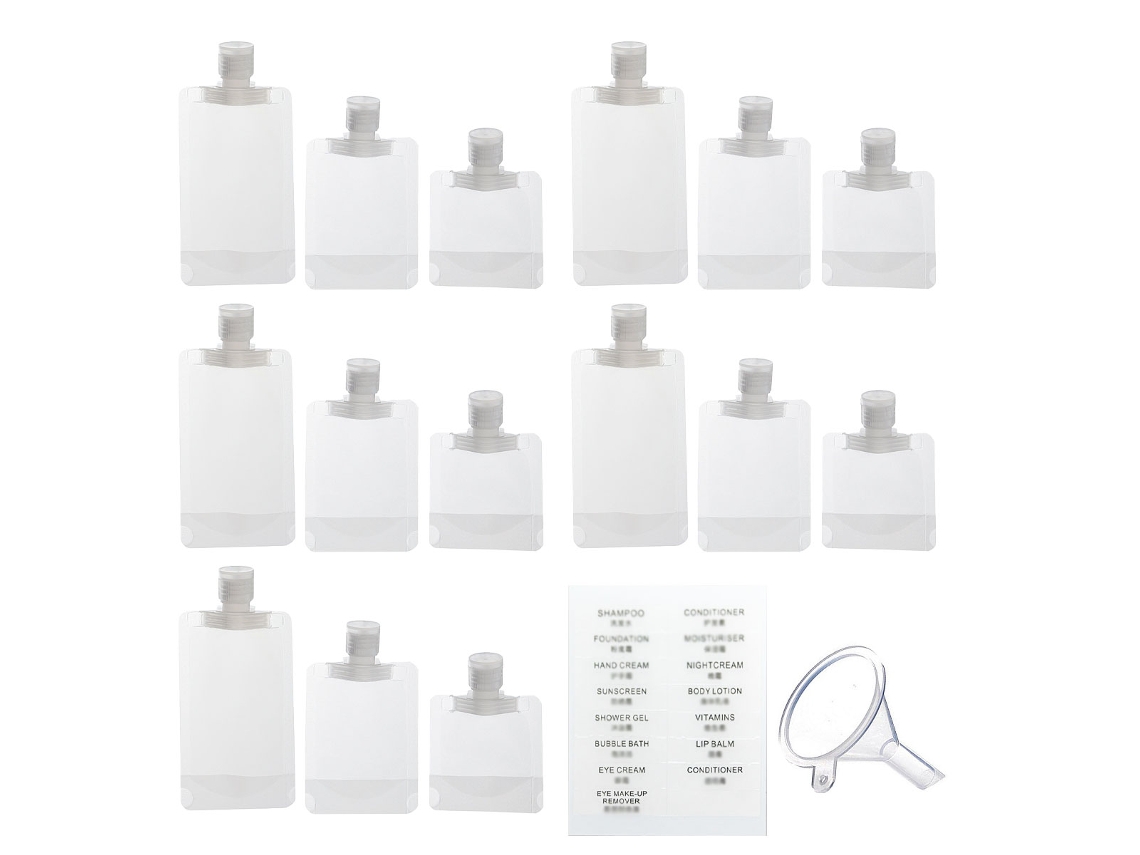 Bolsas Para Amostras De Cosméticos, Acompanhante De Viagem Portátil Com Corpo Transparente, À Prova De Vazamentos Para Organizador Ideal, Uso Versátil