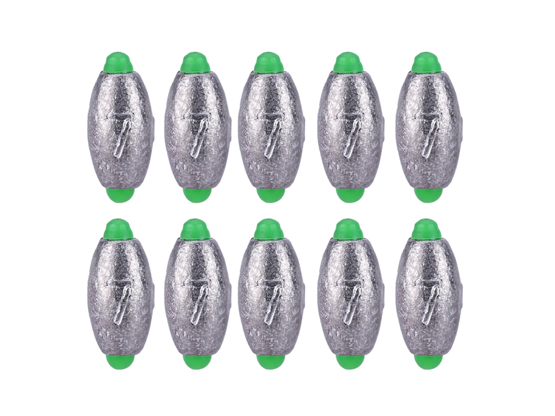 Lead Sinker (japanese Design, Line-friendly Function) New Olive-shaped Lead Sinker, 10 Pieces Per Pack, 7g Each