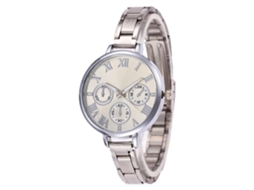 Reloj De Cuarzo Elegante Y Casual Unisex Con Correa De Acero Regalo (plata)