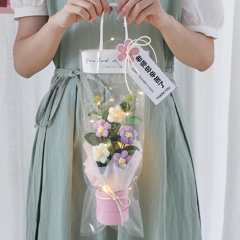 Buquês De Crochê Com Flores Artificiais, Buquês Com Flores Preservadas, Buquês Para Formatura Do Dia Dos Namorados.