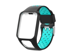 Correia de Relógio de Cor Pura de Silic Respirável para Golfer2 Adventunrer Universal Sport Smart Watch Bracelete Acessórios para Relógio Azul Escuro
