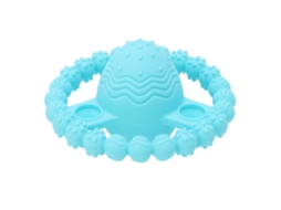Primerox brinquedo de Dentição Silicone Gengiva Alivio Vibrante Chocalho para Bebês Azul
