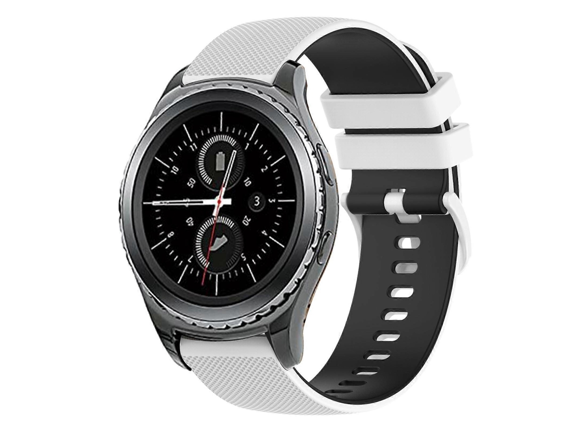 Pulseira De Silicone Quadriculada Bicolor De 20 Mm Para Samsung Gear S2 Classic