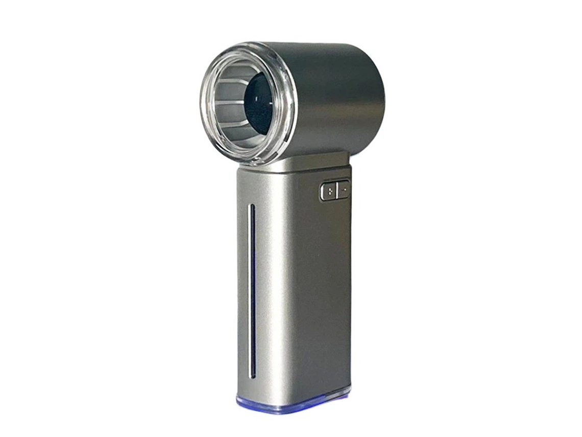 Mini Ventoinha Turbo De Mão Com Spray, 3500mah, Alta Velocidade, Cinzento