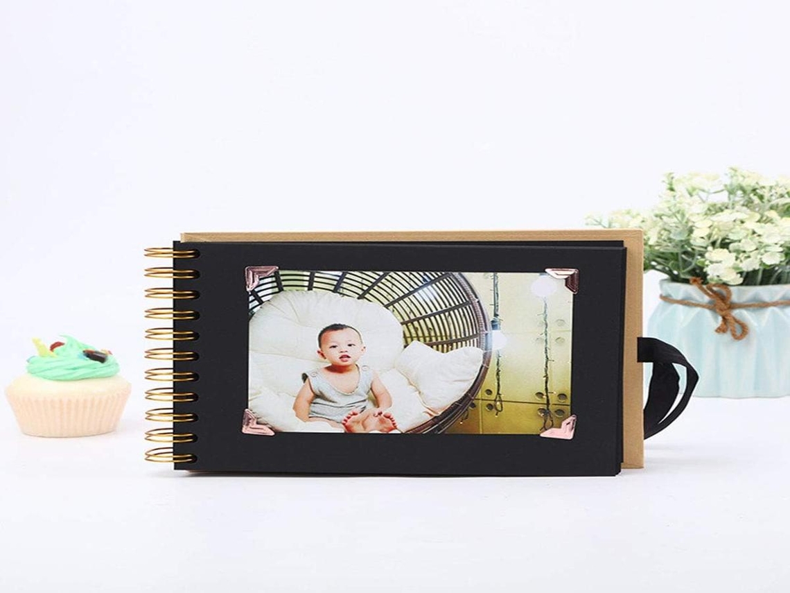 Lurelia Álbum De Fotos Scrapbook, 21,5x15 Cm, 30 Folhas, 60 Páginas, Papel Kraft, Encadernação Em Espiral, Diy
