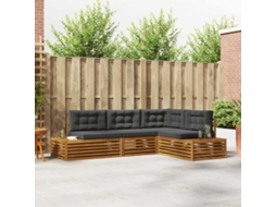 Vidaxl 5 Unid. Conjunto De Sofás Para Exterior Natural E Antracite